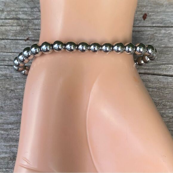 Rustic Cuff Gold and Silver 'Thankful' Beaded Bracelet - Picture 2 of 5